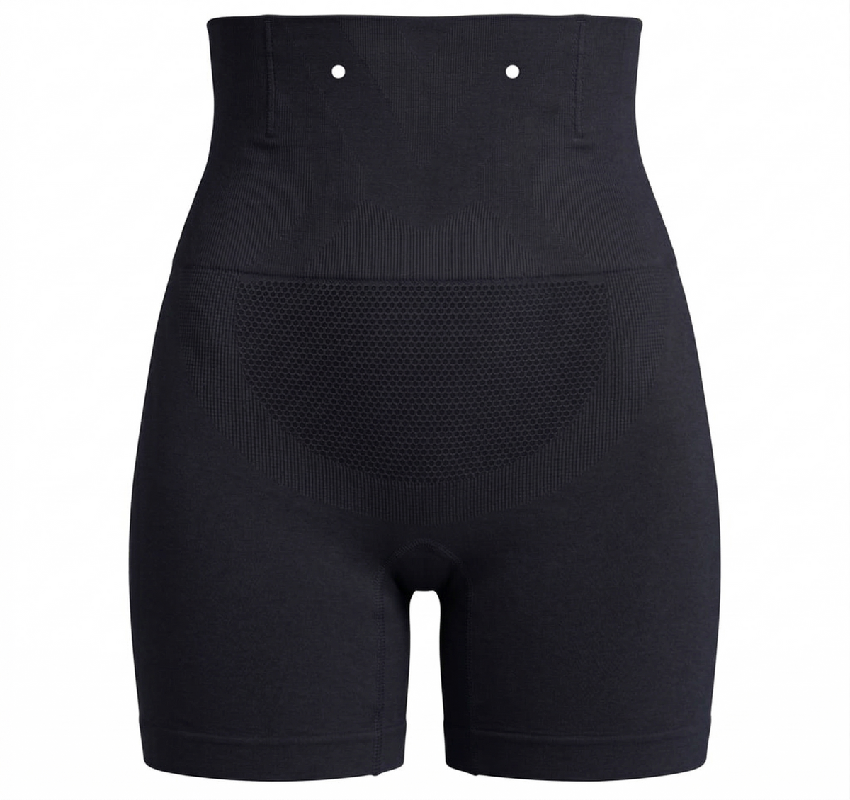 Diamond Knit Tummy Control Shaping Shorts - Black - view 2
