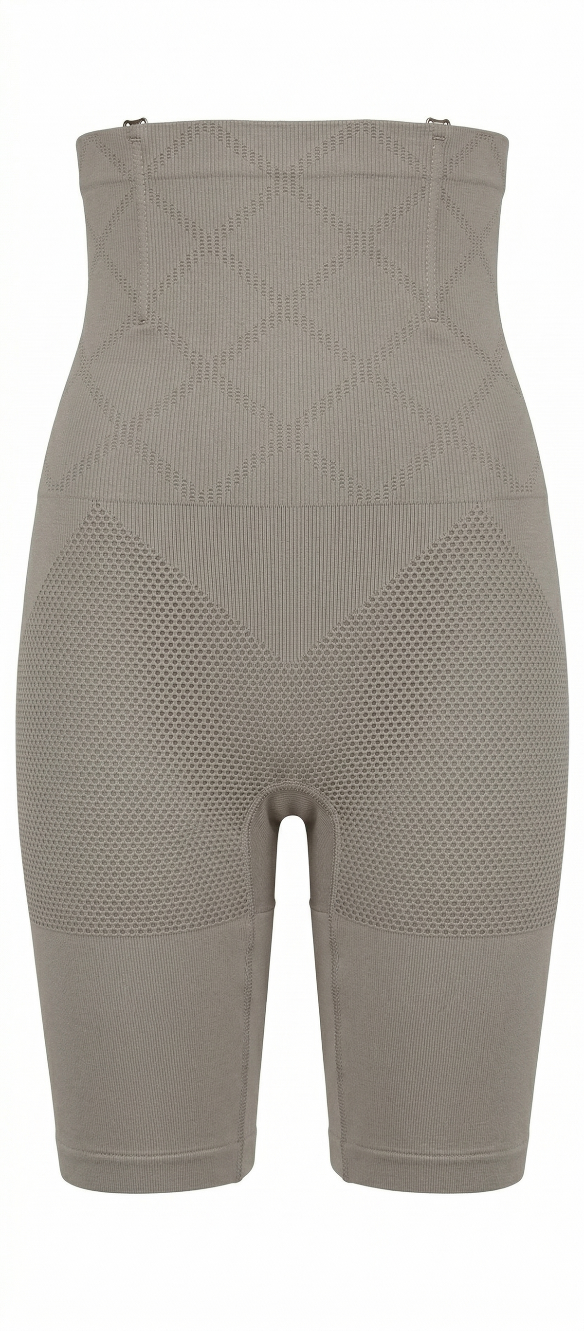 Diamond Knit Tummy Control Shaping Shorts - Grey - view 2