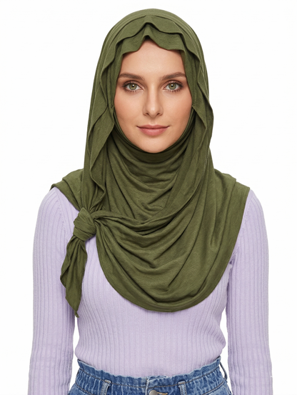 SHADOW Layered Wave Instant Jersey Hijab