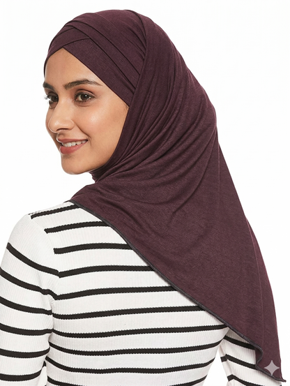 SHADOW Layered Wave Instant Jersey Hijab