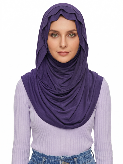 SHADOW Layered Wave Instant Jersey Hijab