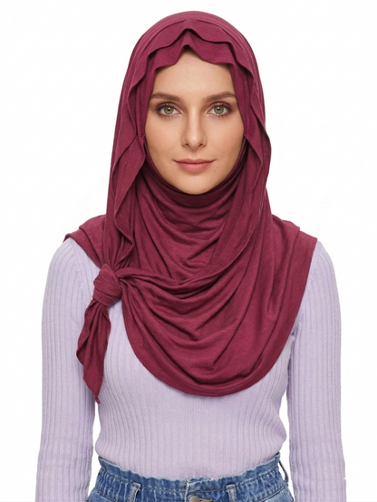 SHADOW Layered Wave Instant Jersey Hijab