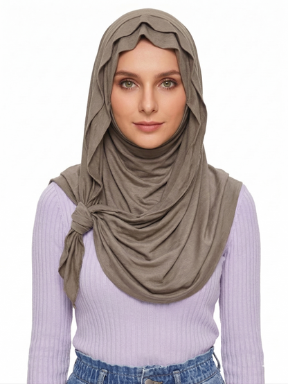 SHADOW Layered Wave Instant Jersey Hijab