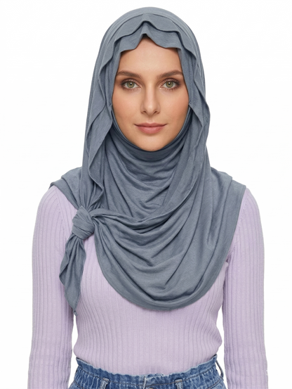 SHADOW Layered Wave Instant Jersey Hijab