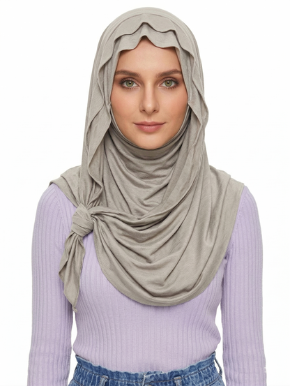 SHADOW Layered Wave Instant Jersey Hijab