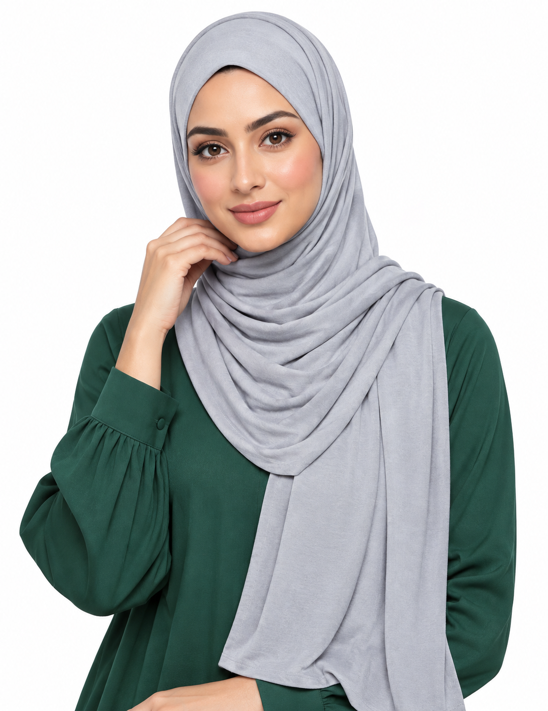 Jersey Stretch Shailah Hijab - Silver