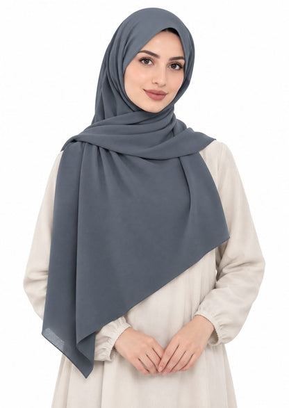Pearl Bubble Chiffon Shailah - Slate Grey