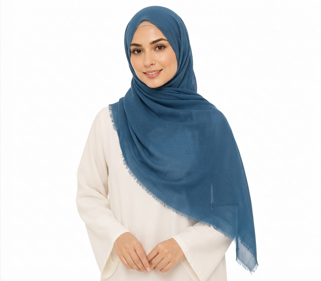 Soft-Touch Poly-Cotton Shailah - Steel Blue