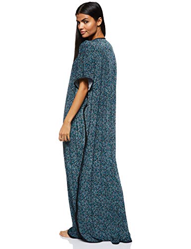 Women's Stretchable Floral Printed V Neck Home Gown