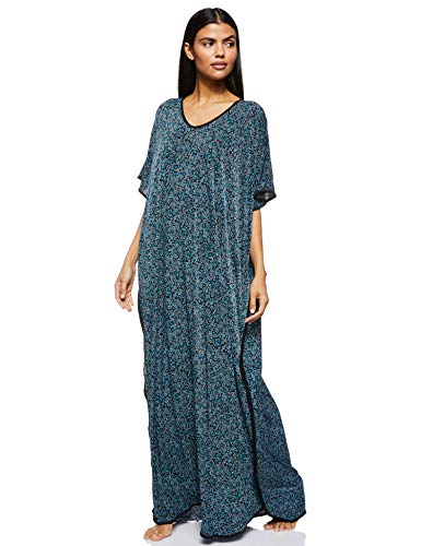 Women's Stretchable Floral Printed V Neck Home Gown