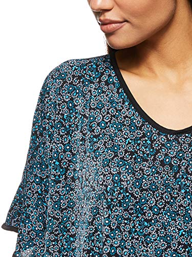 Women's Stretchable Floral Printed V Neck Home Gown