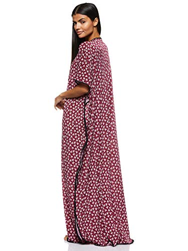 Women's Stretchable Floral Printed V Neck Home Gown