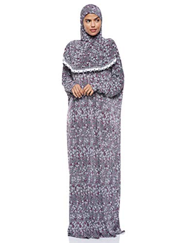 Women's Hooded Stretchable Printed Prayer Dress