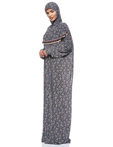 Women's Hooded Stretchable Printed Prayer Dress