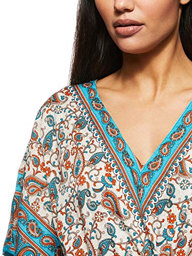 Women's Long Kaftan Ethnic Print Loose Vintage Dress