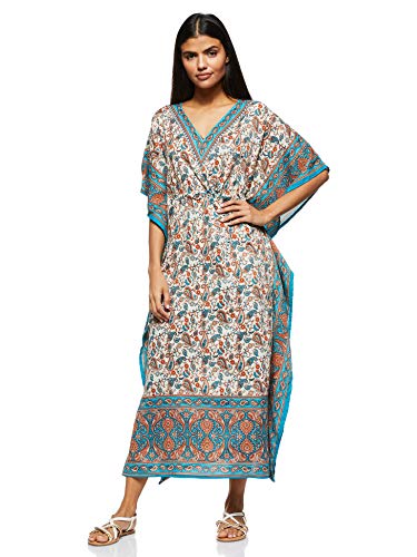 Women's Long Kaftan Ethnic Print Loose Vintage Dress