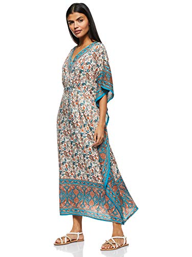 Women's Long Kaftan Ethnic Print Loose Vintage Dress
