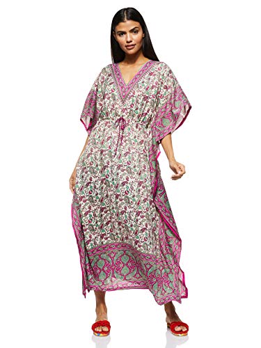 Women's Long Kaftan Ethnic Print Loose Vintage Dress