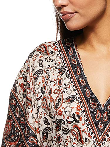 Women's Long Kaftan Ethnic Print Loose Vintage Dress