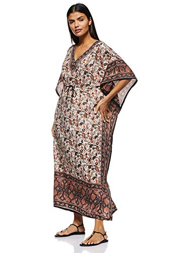 Women's Long Kaftan Ethnic Print Loose Vintage Dress