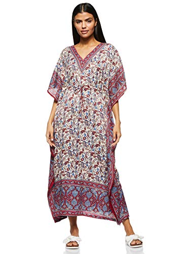 Women's Long Kaftan Ethnic Print Loose Vintage Dress