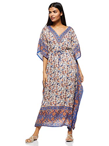 Women's Long Kaftan Ethnic Print Loose Vintage Dress