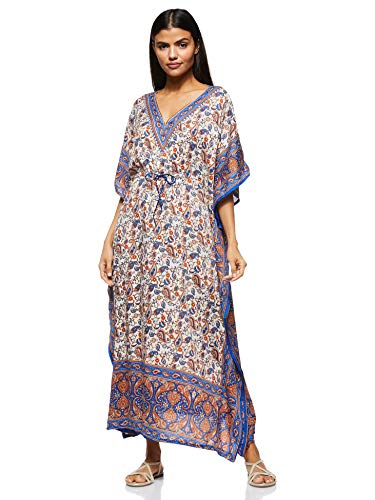 Women's Long Kaftan Ethnic Print Loose Vintage Dress