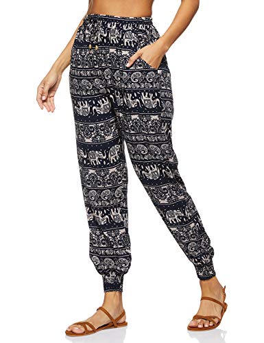 Women's Bohemian Printed Loose Harem Baggy Elasticated Pant