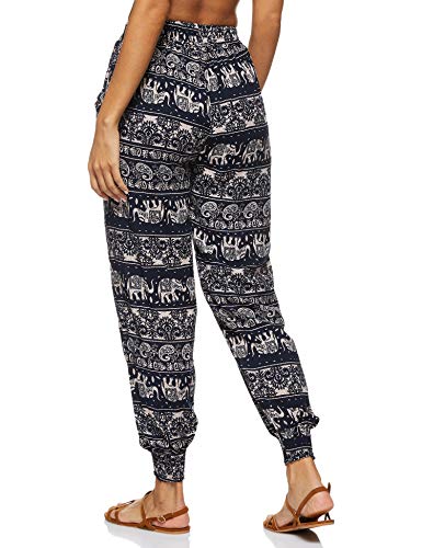 Women's Bohemian Printed Loose Harem Baggy Elasticated Pant