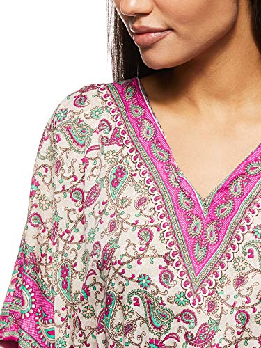Women's Short Kaftan Ethnic Print Loose Vintage Dress