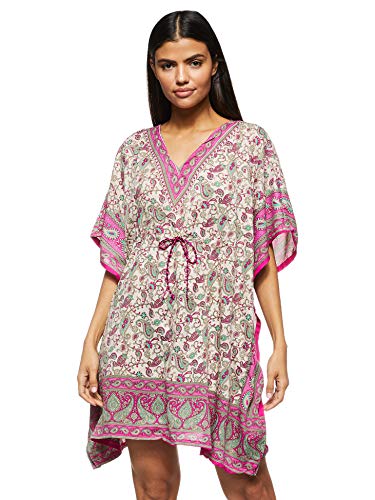 Women's Short Kaftan Ethnic Print Loose Vintage Dress