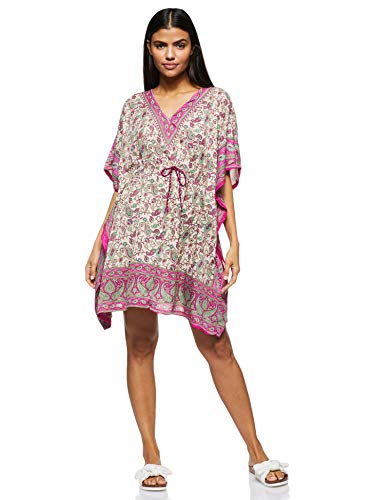 Women's Short Kaftan Ethnic Print Loose Vintage Dress