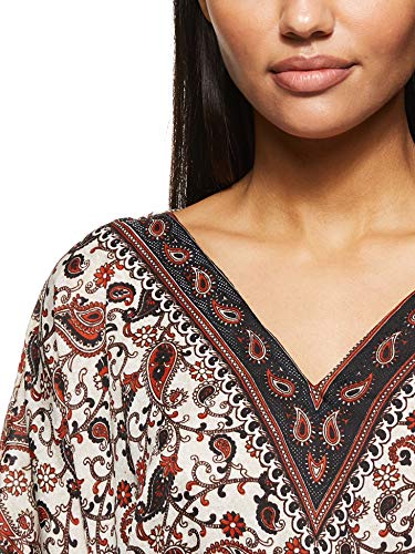 Women's Short Kaftan Ethnic Print Loose Vintage Dress