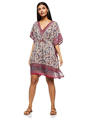 Women's Short Kaftan Ethnic Print Loose Vintage Dress