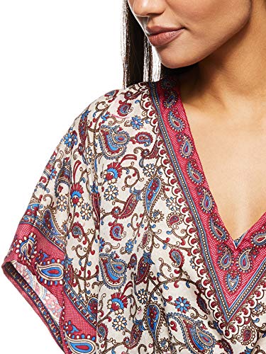 Women's Short Kaftan Ethnic Print Loose Vintage Dress
