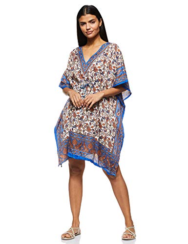 Women's Short Kaftan Ethnic Print Loose Vintage Dress
