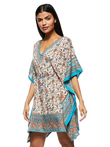Women's Short Kaftan Ethnic Print Loose Vintage Dress