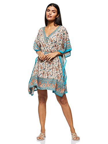 Women's Short Kaftan Ethnic Print Loose Vintage Dress