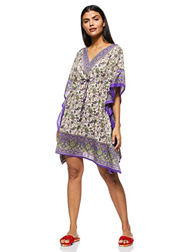Women's Short Kaftan Ethnic Print Loose Vintage Dress