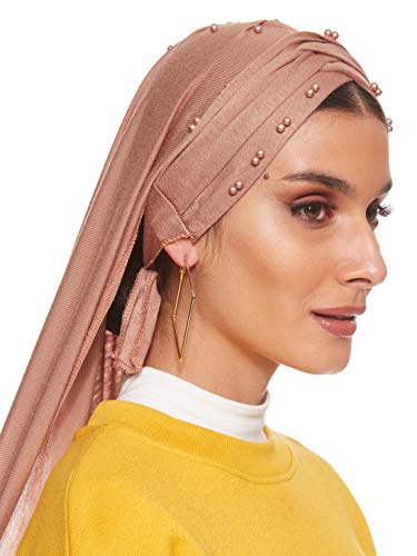 Women's Turban With Shailah And Pearls Instant Hijab