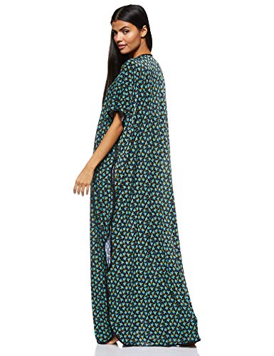 Women's Stretchable Floral Printed V Neck Home Gown