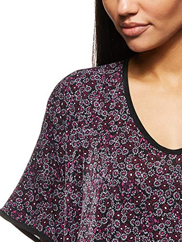 Women's Stretchable Floral Printed V Neck Home Gown