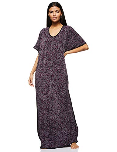 Women's Stretchable Floral Printed V Neck Home Gown