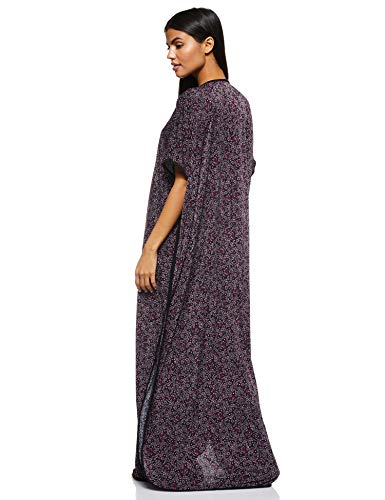 Women's Stretchable Floral Printed V Neck Home Gown