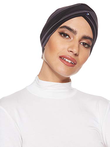 Women's Stretchable Turban Cap With Stone