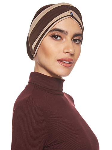 Women's Stretchable Turban Cap With Stone
