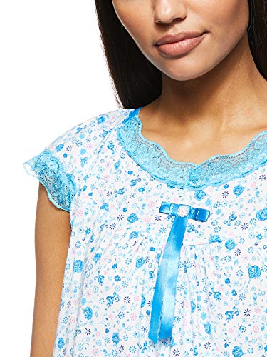 Women's Floral Pattern Short Night Dress Short Sleeve
