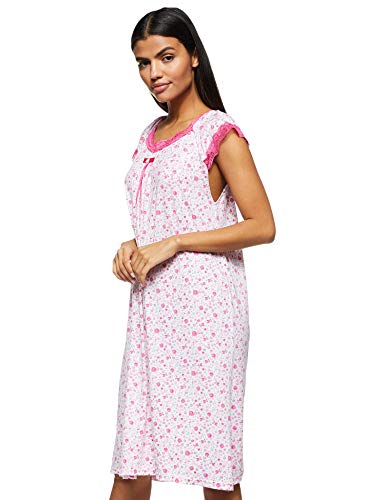Women's Floral Pattern Short Night Dress Short Sleeve