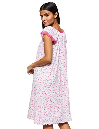 Women's Floral Pattern Short Night Dress Short Sleeve