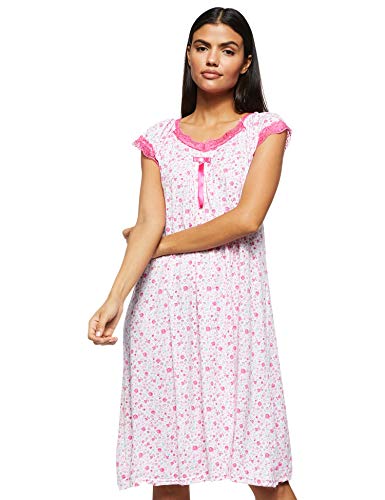 Women's Floral Pattern Short Night Dress Short Sleeve